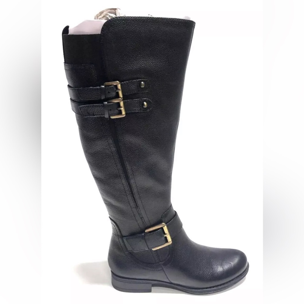 Naturalizer Women’s Jessie, Black Knee High Boots, Size 4.5 M, Wide Calf.